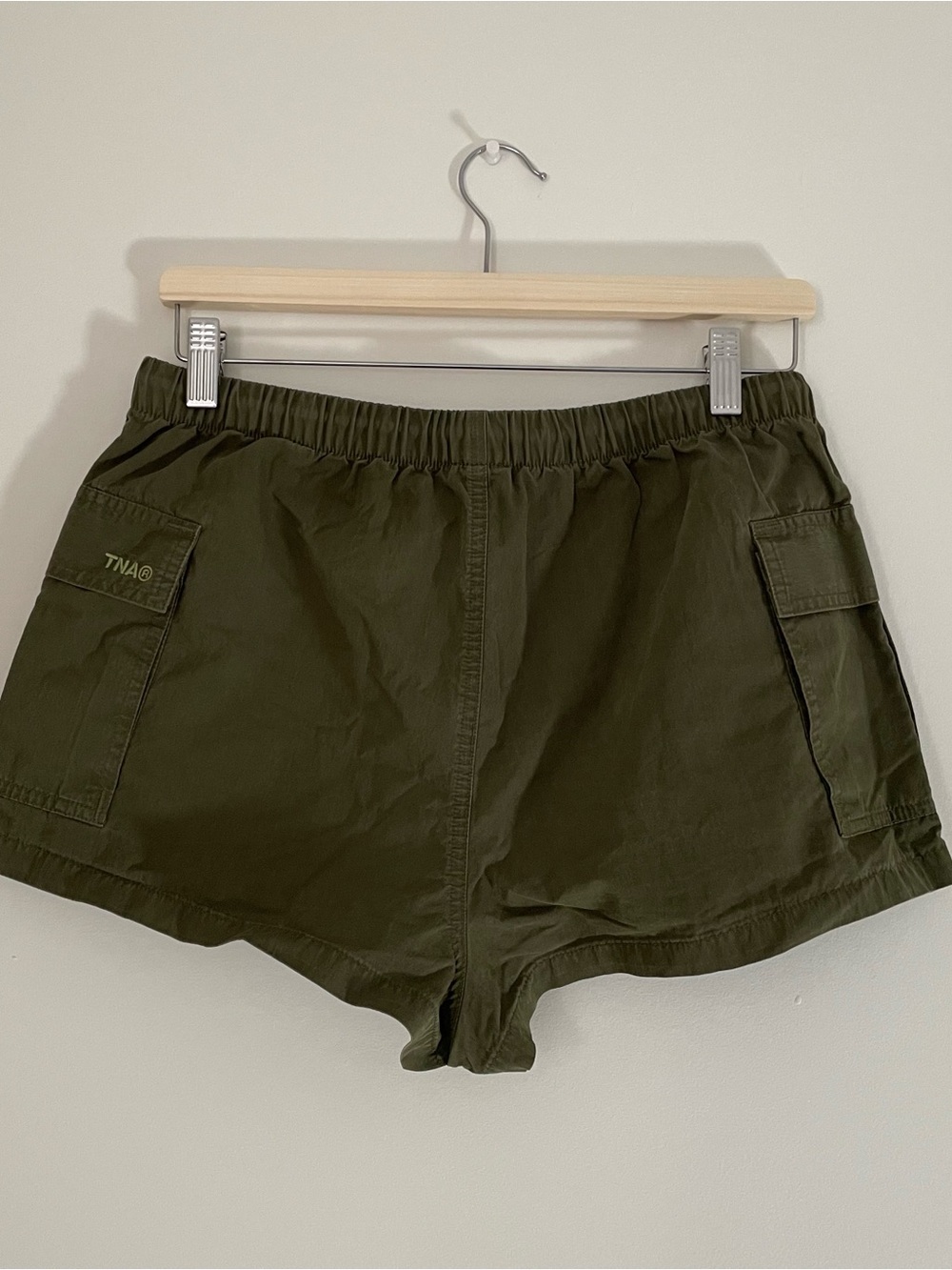 TNA Olive Drawstring Cargo Shorts - Picture 2 of 6